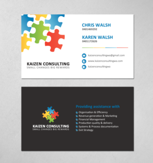Business Card Design by chandrayaan.creative for Kaizen Consulting | Design: #19849852
