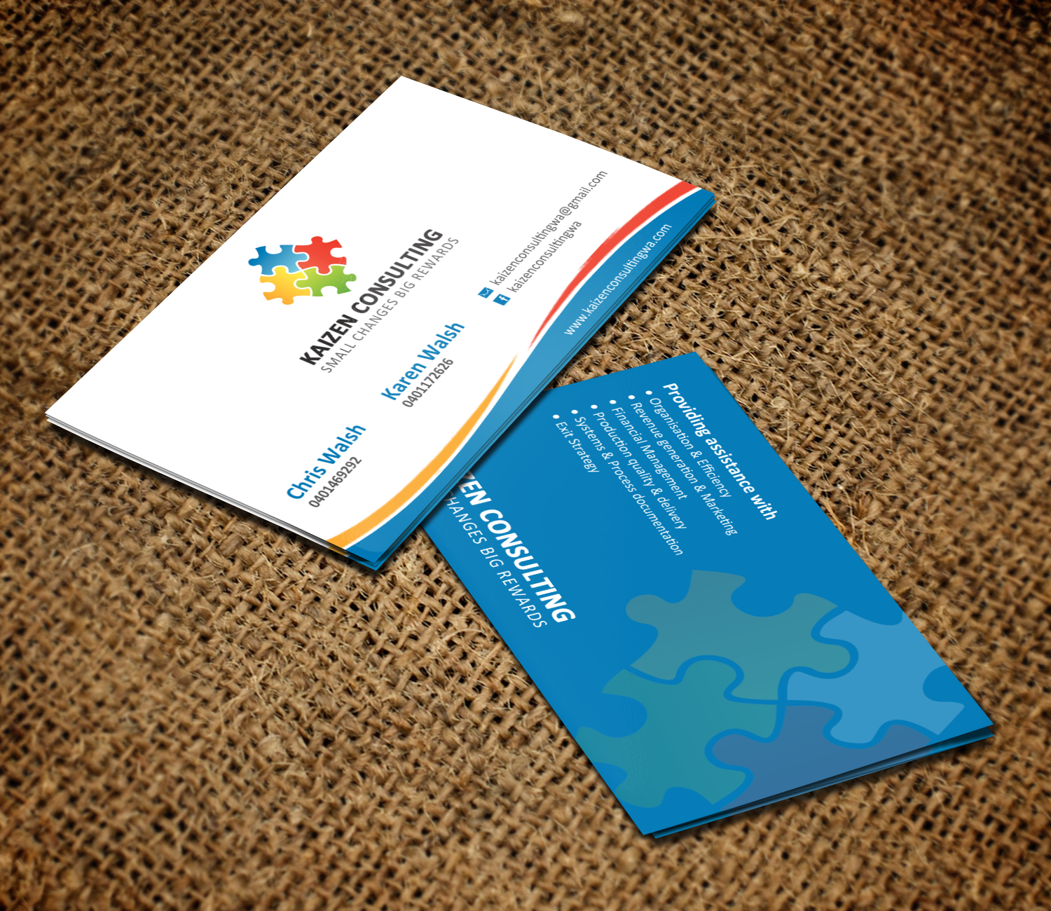 Business Card Design by chandrayaan.creative for Kaizen Consulting | Design #19849924
