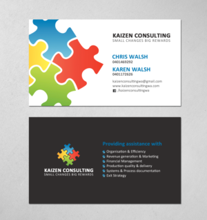 Diseño de Tarjeta de Presentación por chandrayaan.creative para Kaizen Consulting | Diseño: #19849957
