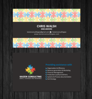 Diseño de Tarjeta de Presentación por chandrayaan.creative para Kaizen Consulting | Diseño: #19849958