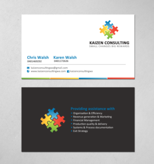 Diseño de Tarjeta de Presentación por chandrayaan.creative para Kaizen Consulting | Diseño: #19849959