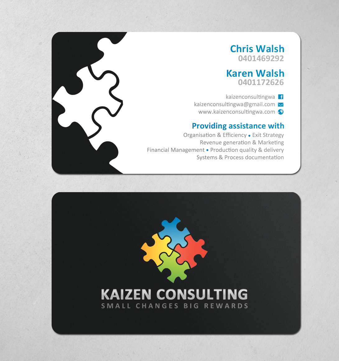 Business Card Design by chandrayaan.creative for Kaizen Consulting | Design #19855154