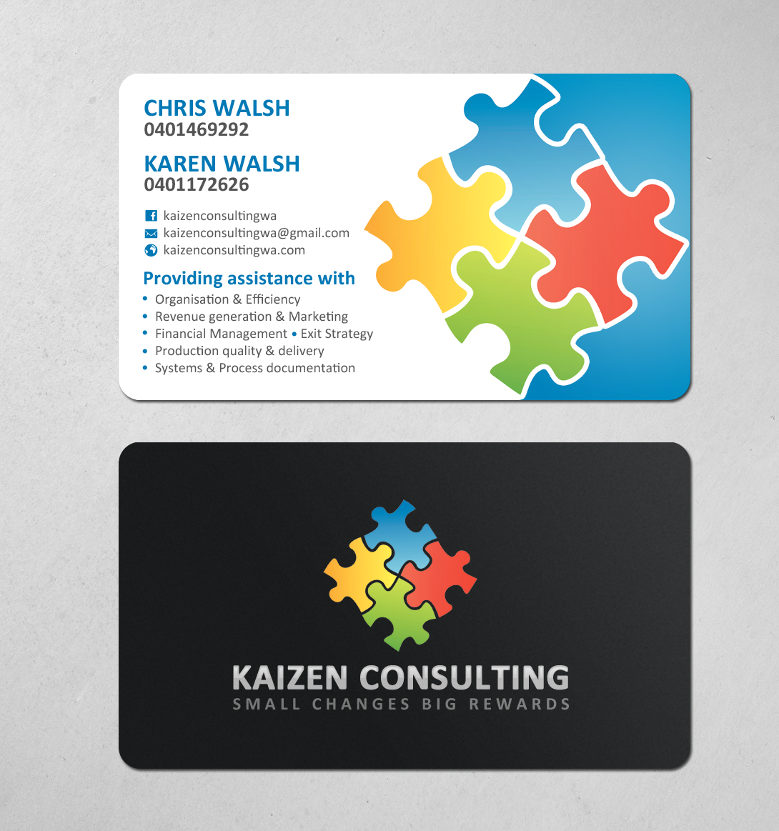 Business Card Design by chandrayaan.creative for Kaizen Consulting | Design #19855155