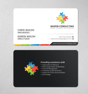 Diseño de Tarjeta de Presentación por chandrayaan.creative para Kaizen Consulting | Diseño: #19855156