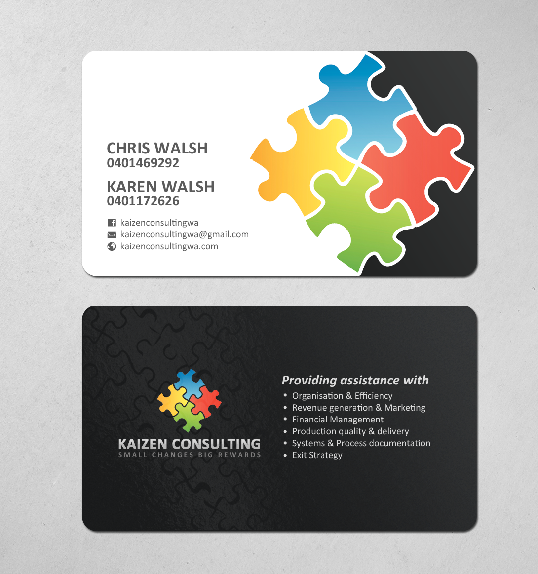 Business Card Design by chandrayaan.creative for Kaizen Consulting | Design #19855157