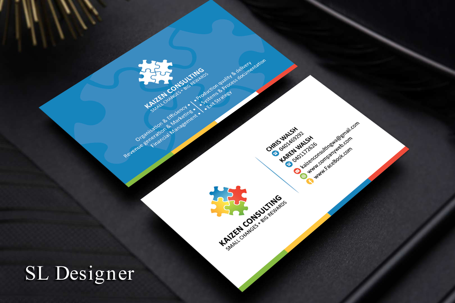 Diseño de Tarjeta de Presentación por SL Designer para Kaizen Consulting | Diseño #19842776