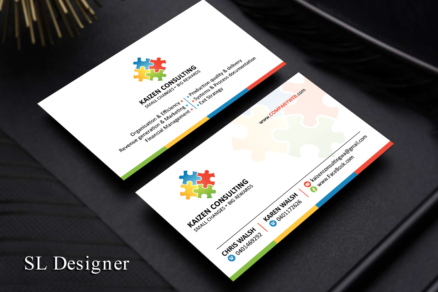 Diseño de Tarjeta de Presentación por SL Designer para Kaizen Consulting | Diseño #19842777