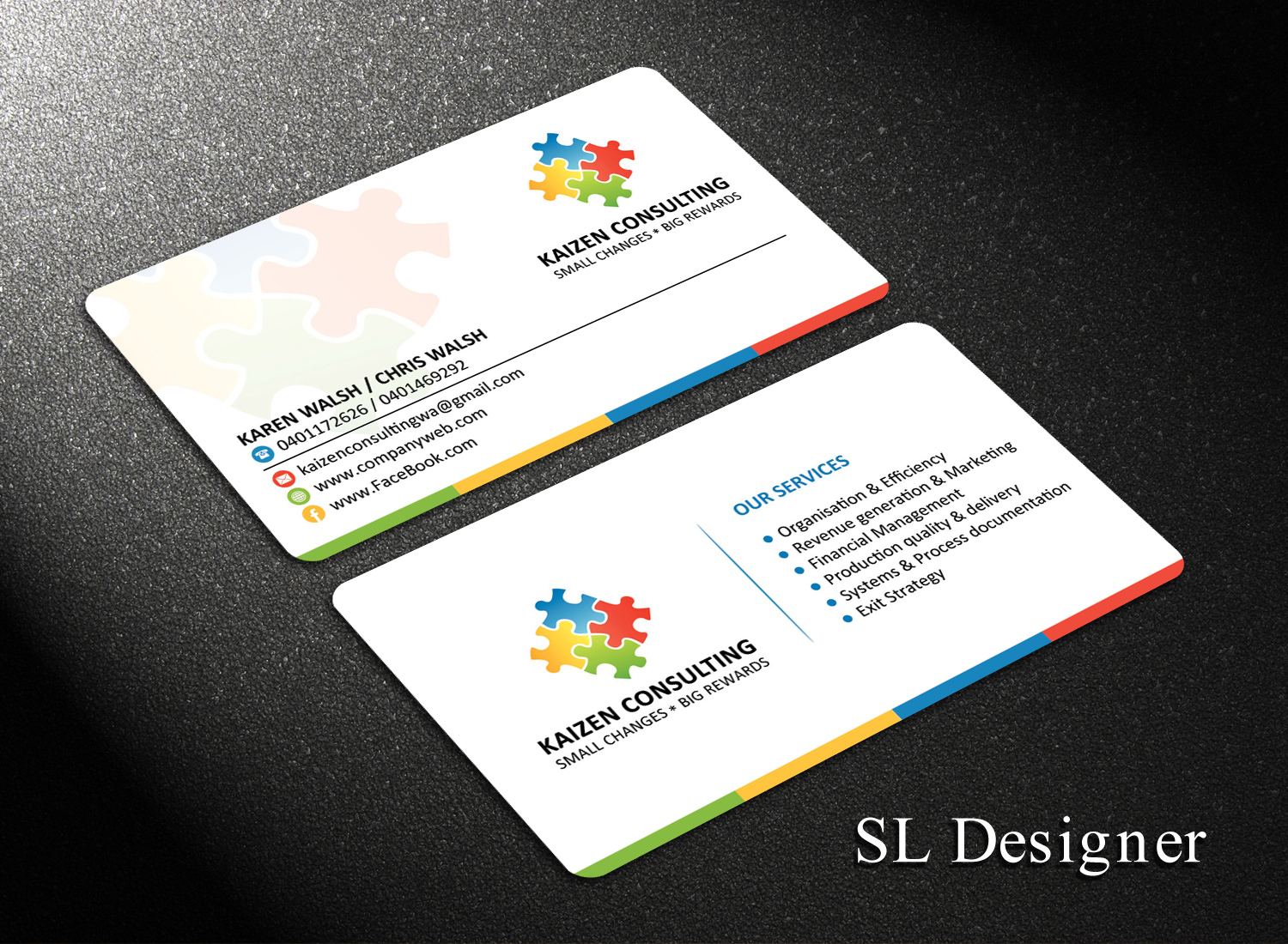 Business Card Design by SL Designer for Kaizen Consulting | Design #19842778