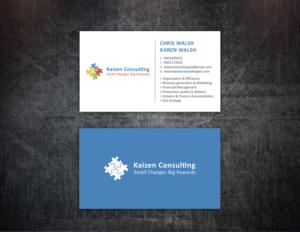 Diseño de Tarjeta de Presentación por Tripti Ranjan Gain para Kaizen Consulting | Diseño: #19843777