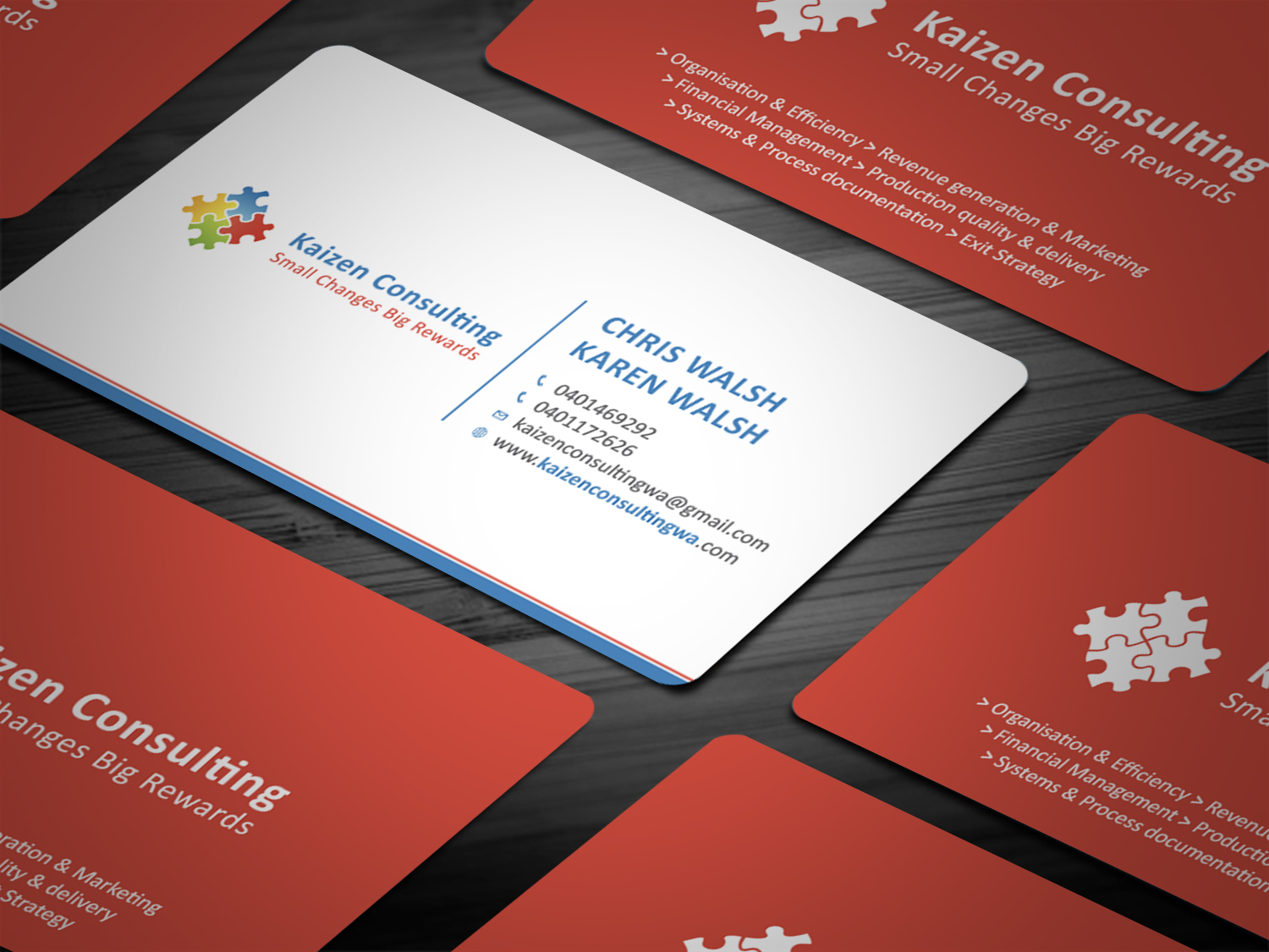 Business Card Design by Tripti Ranjan Gain for Kaizen Consulting | Design #19843783