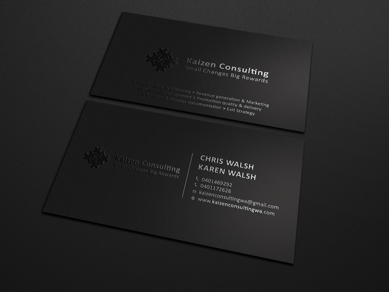 Design de Carte de Visite par Tripti Ranjan Gain pour Kaizen Consulting | Design #19843798