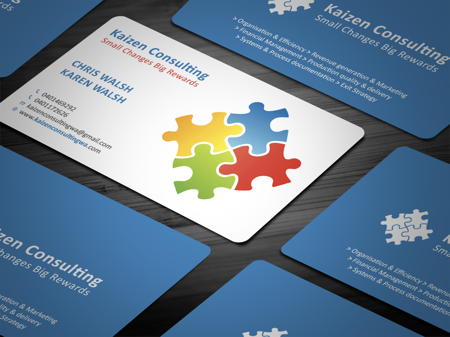 Diseño de Tarjeta de Presentación por Tripti Ranjan Gain para Kaizen Consulting | Diseño #19843802