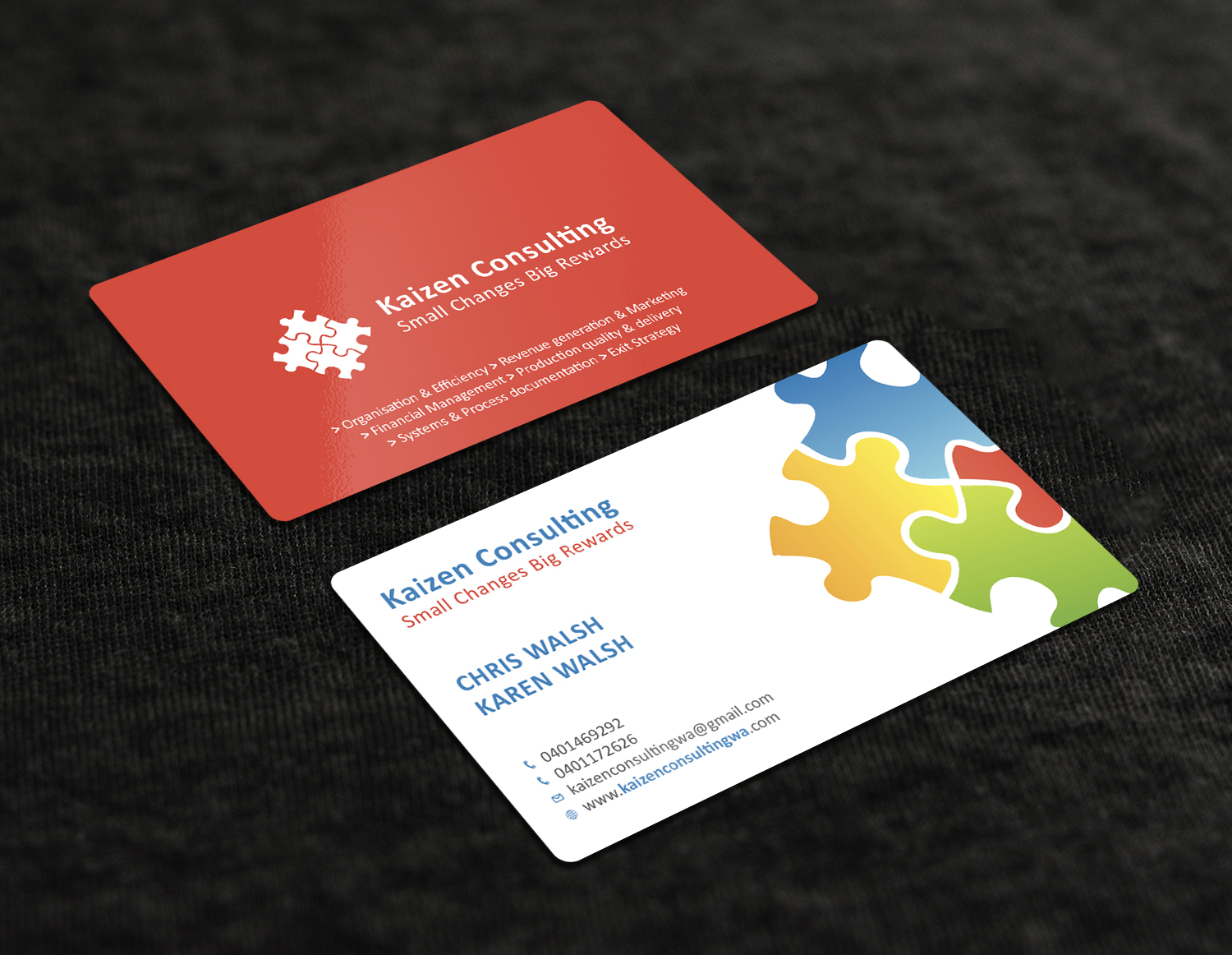 Design de Carte de Visite par Tripti Ranjan Gain pour Kaizen Consulting | Design #19843805