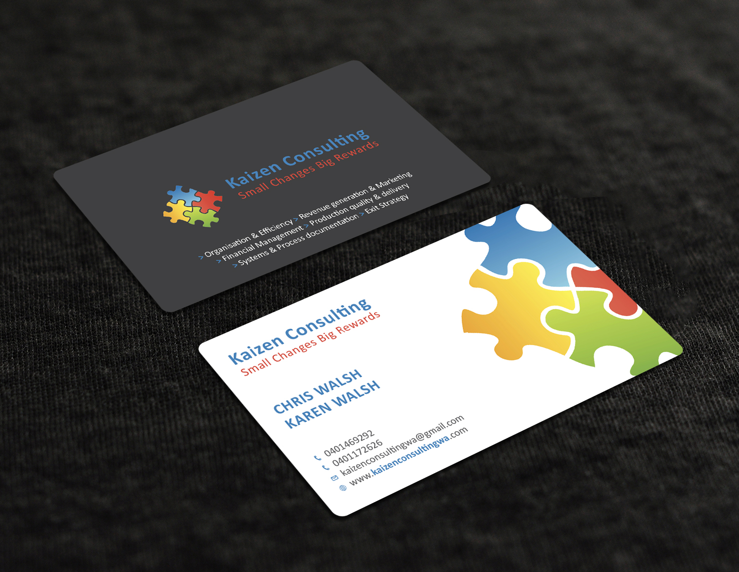 Business Card Design by Tripti Ranjan Gain for Kaizen Consulting | Design #19843807
