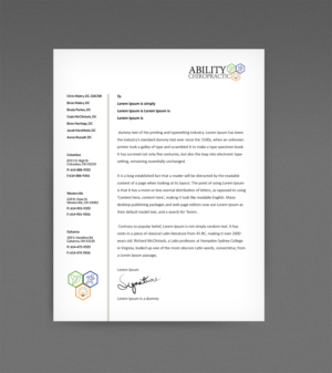 Side of Page Partnership-type Letterhead Design for Chiropractic Office | Schreibwaren-Design von kousik