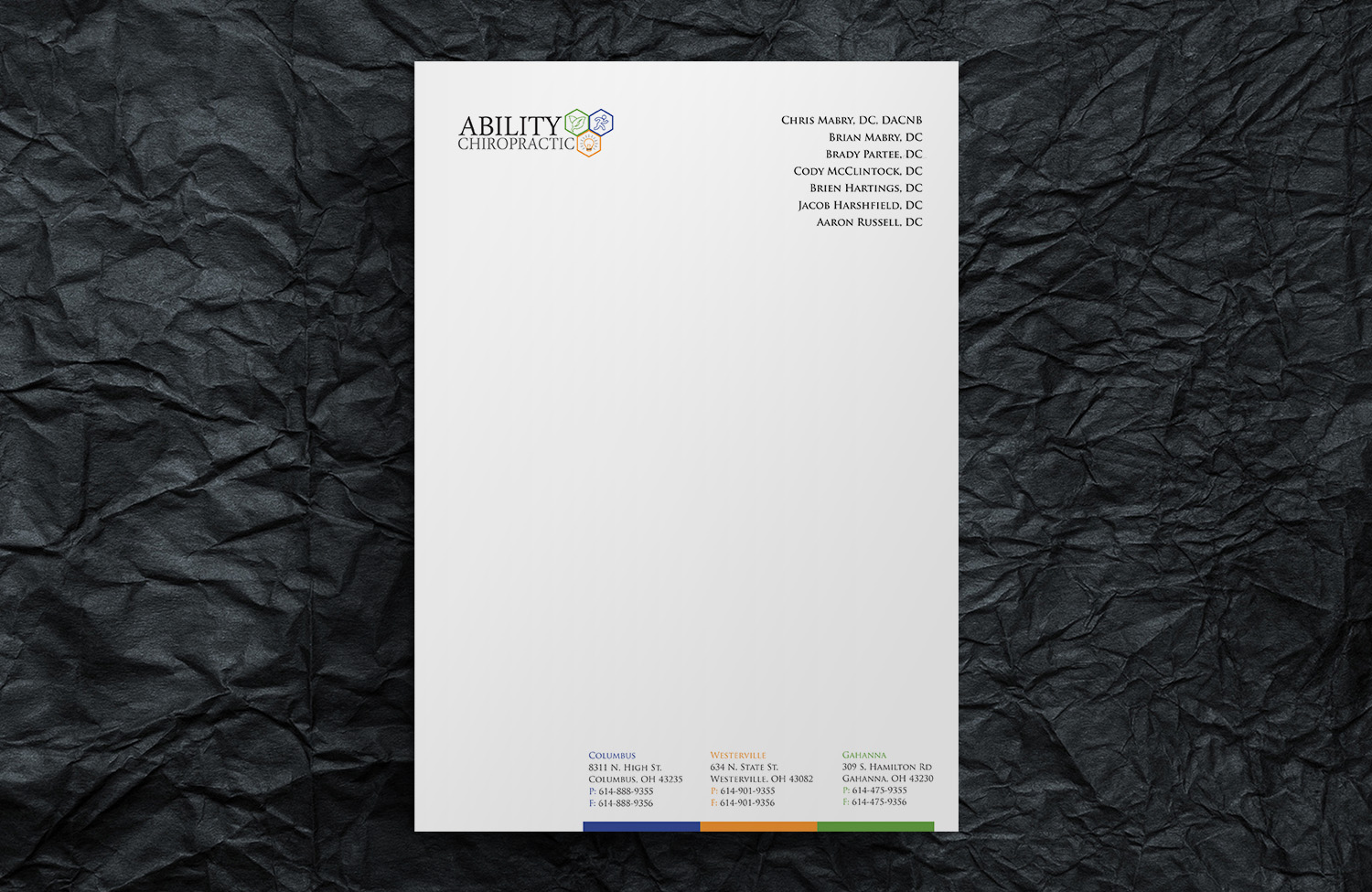 Schreibwaren-Design von Xpert für Ability Chiropractic | Design #19842184