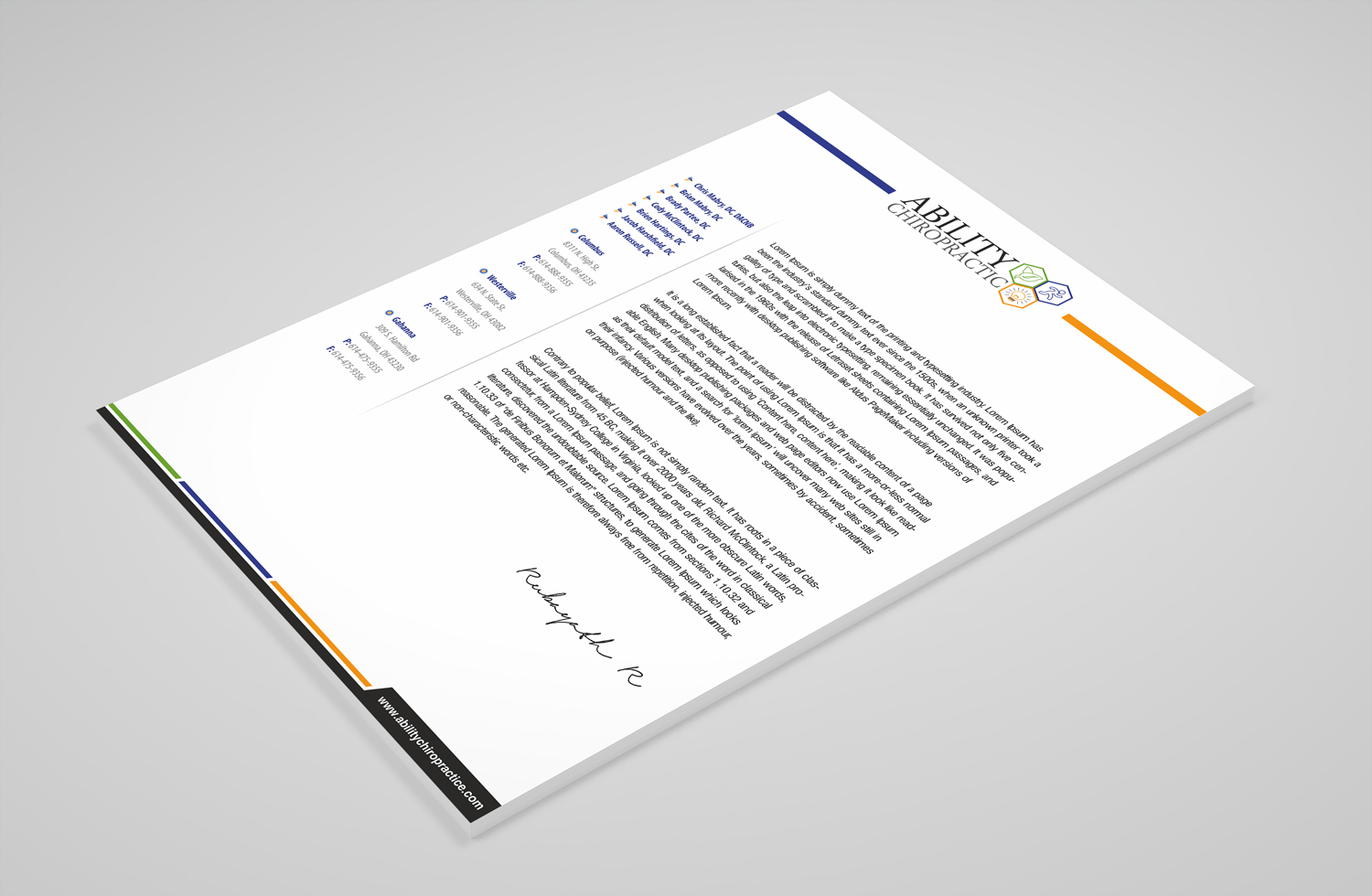 Stationery Design by Petter Goms for Ability Chiropractic | Design #19842638