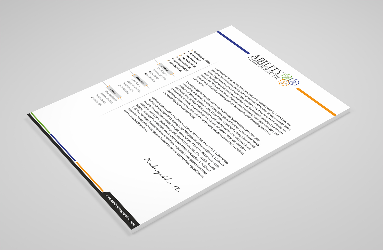 Stationery Design by Petter Goms for Ability Chiropractic | Design #19842652