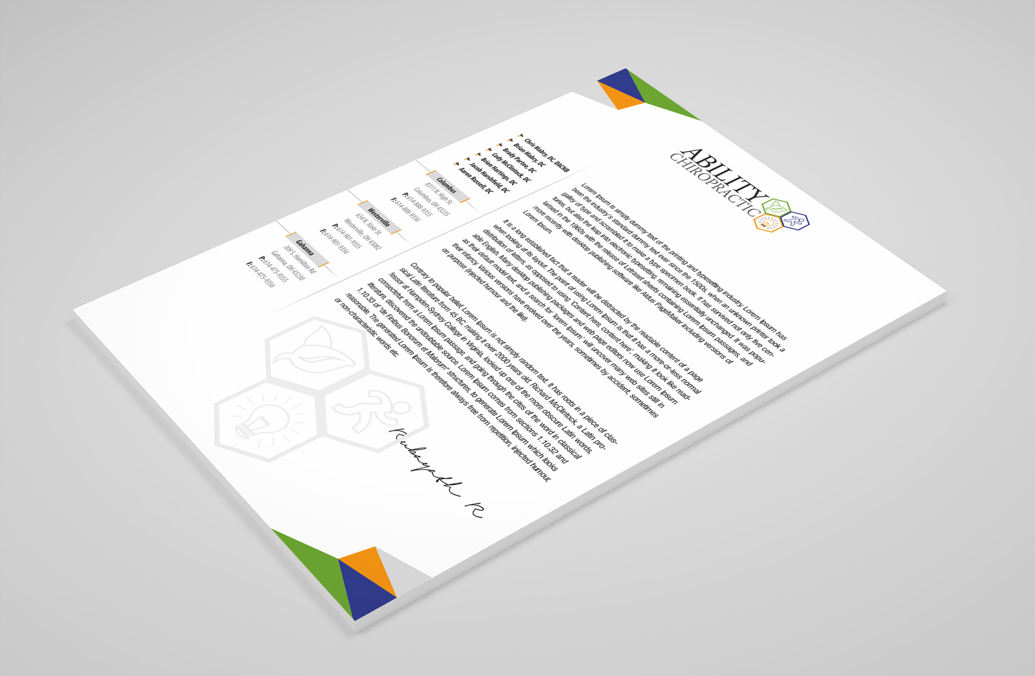 Stationery Design by Petter Goms for Ability Chiropractic | Design #19842671
