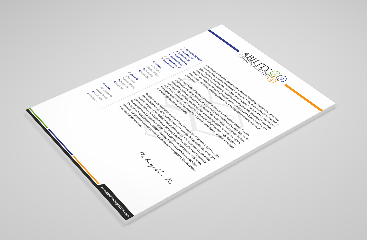 Design de Papeterie par Petter Goms pour Ability Chiropractic | Design #19842674