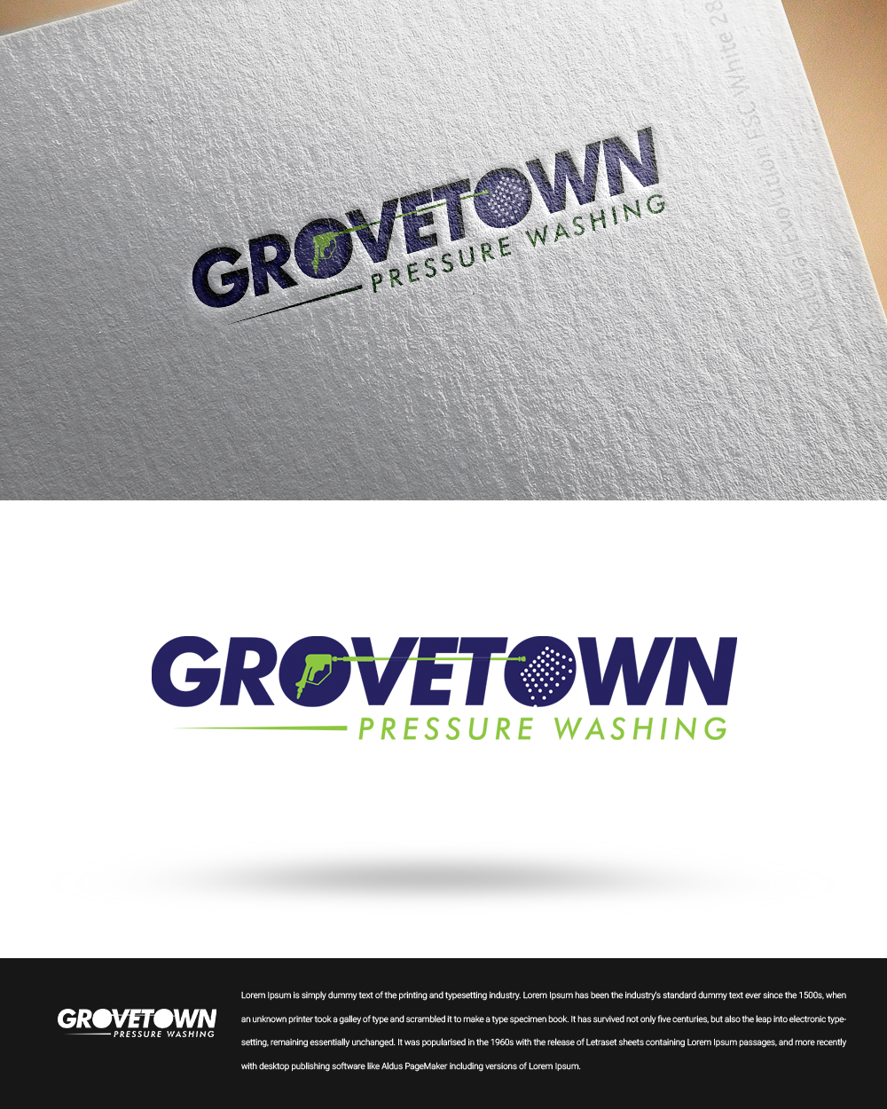 Logo Design by zingodesigns258 for Grovetown Pressure Washing | Design #19882942