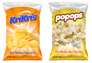 KriKris for crisps and popops for popcorn | Diseño de Empaque por Jason Vantran