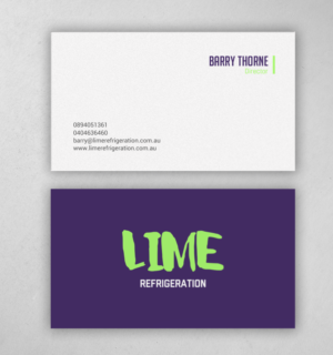 LIME REFRIGERATION Business Card design | Design de Carte de Visite par chandrayaan.creative
