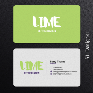 LIME REFRIGERATION Business Card design | Design de Carte de Visite par SL Designer