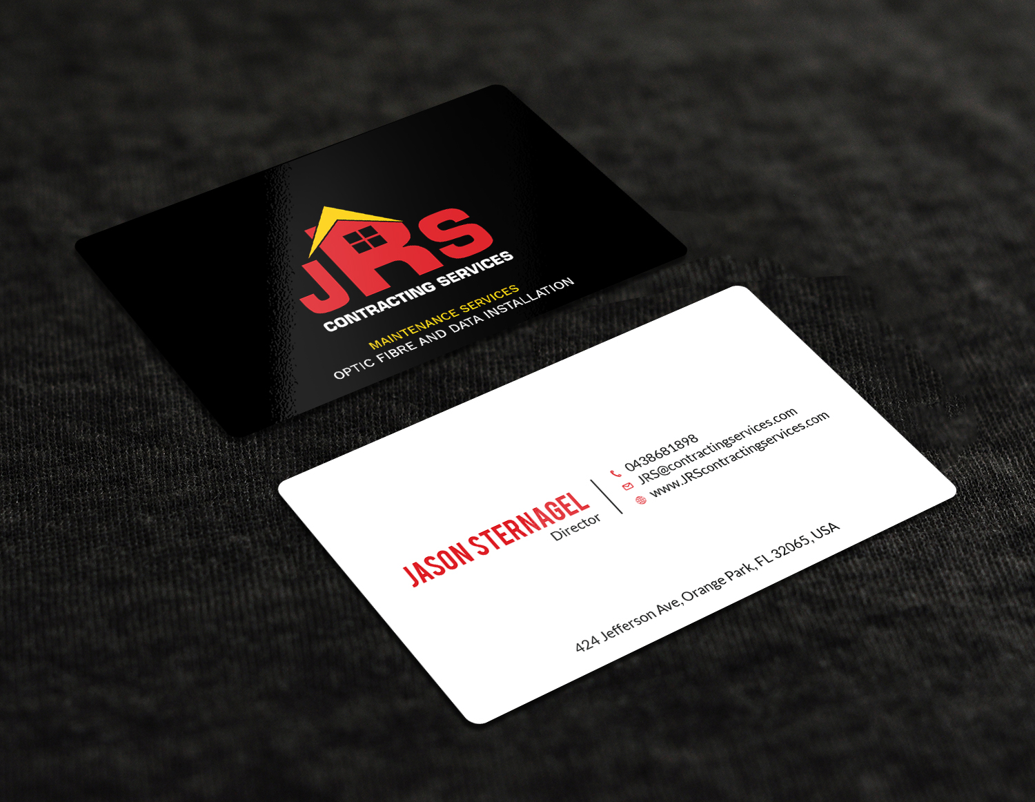 Diseño de Tarjeta de Presentación por Tripti Ranjan Gain para JRS Contracting Services | Diseño #19862533