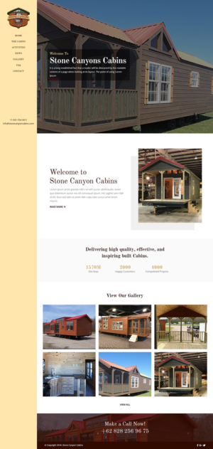 Looking for highly visual rework of current Stone Canyon Cabins Wordpress site | Web-Design von ThemeDesk Technology