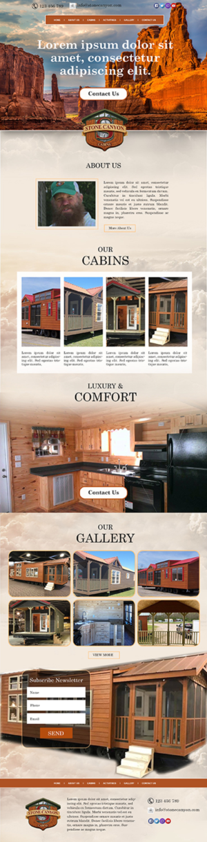 Looking for highly visual rework of current Stone Canyon Cabins Wordpress site