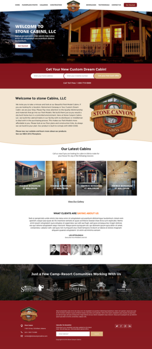 Looking for highly visual rework of current Stone Canyon Cabins Wordpress site | Web-Design von lemosys infotech