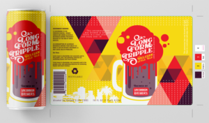 16 oz. Beer Can Label - 'Santa Cruz Beach Blonde' | Graphic Design by SAI DESIGNS