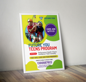 1200mm high x 900mm  wide kids fitness poster for gym  | Diseño Gráfico por desainerd