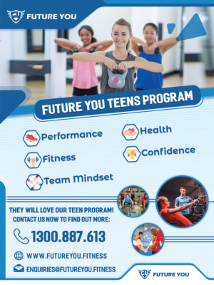 1200mm high x 900mm  wide kids fitness poster for gym  | Diseño Gráfico por MTajvidi