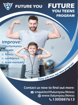 1200mm high x 900mm  wide kids fitness poster for gym  | Diseño Gráfico por Maestroto