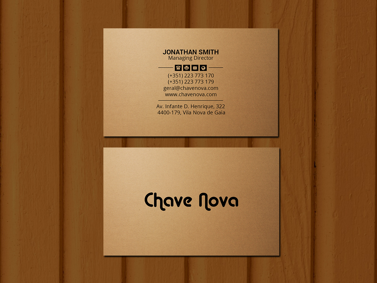 Business Card Design by Creations Box 2015 for CHAVE NOVA Lda | Design #19861435