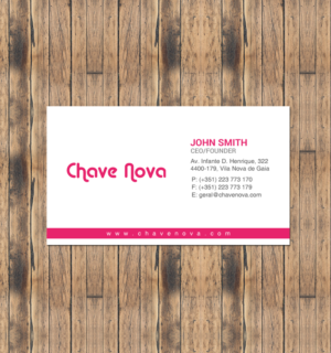 Business Card Design by chandrayaan.creative for CHAVE NOVA Lda | Design #19866004