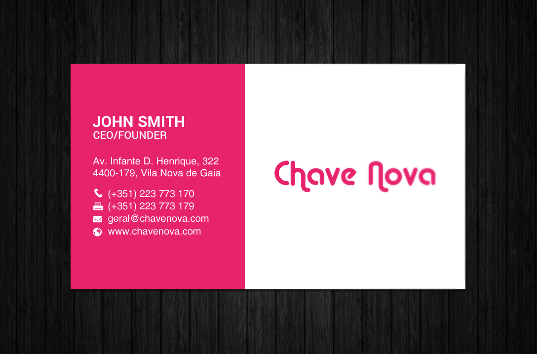 Business Card Design by chandrayaan.creative for CHAVE NOVA Lda | Design #19866018
