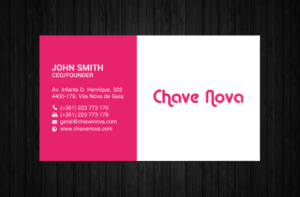 Business Card Design by chandrayaan.creative for CHAVE NOVA Lda | Design: #19866018