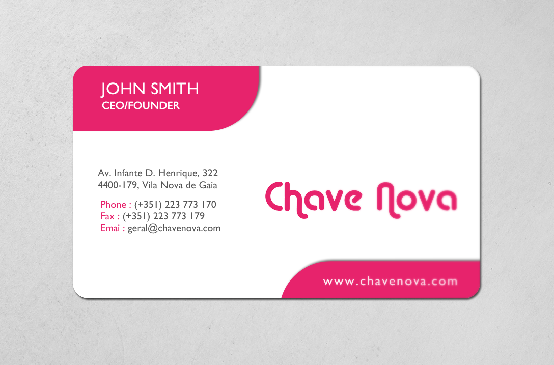 Business Card Design by chandrayaan.creative for CHAVE NOVA Lda | Design #19876749