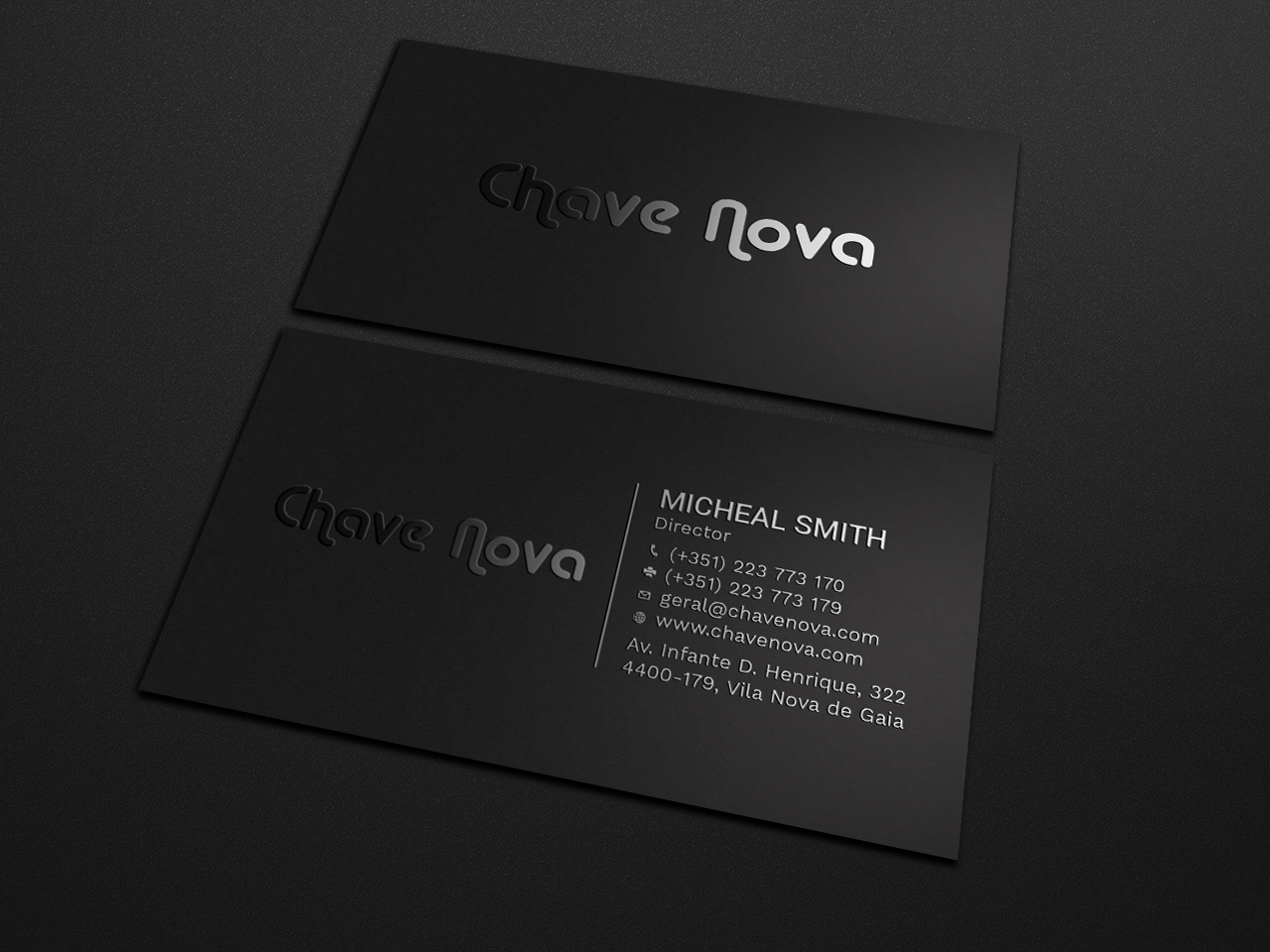 Business Card Design by Tripti Ranjan Gain for CHAVE NOVA Lda | Design #19861837