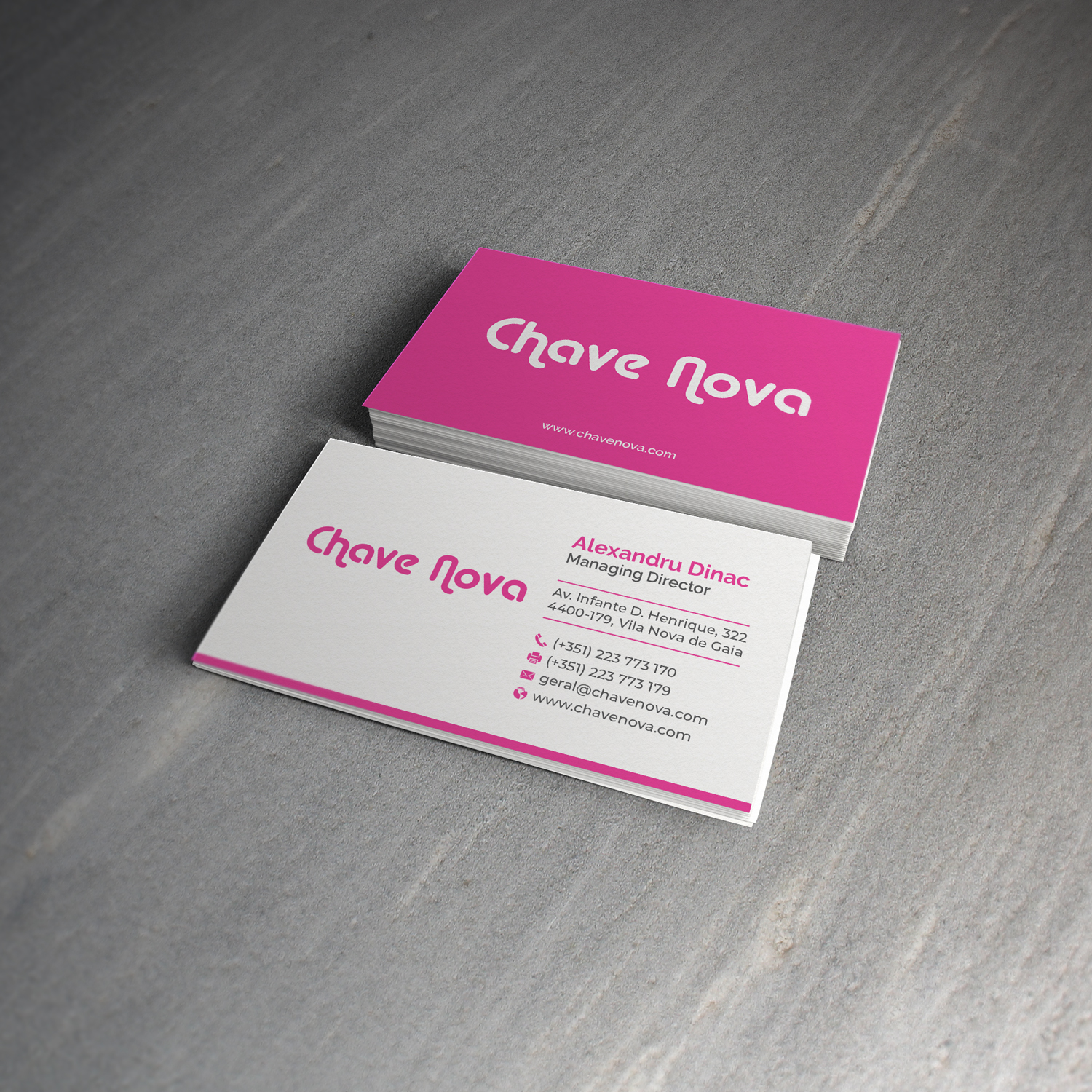 Business Card Design by R.design for CHAVE NOVA Lda | Design #19857953