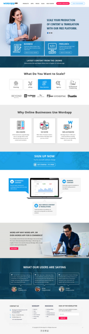 Web Design by pb for Wordapp B.V | Design: #19859610