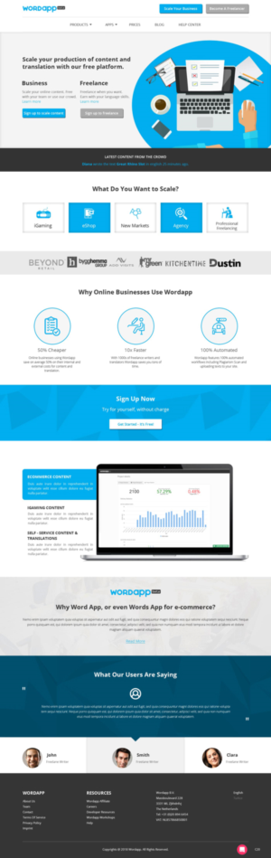 Web Design by pb for Wordapp B.V | Design: #19859612