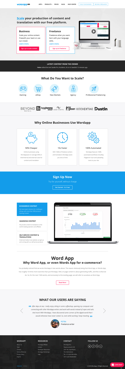 Web Design by pb for Wordapp B.V | Design #19859613