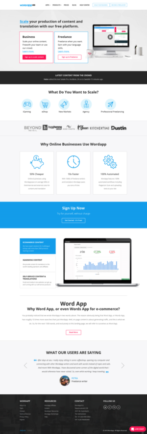Web Design by pb for Wordapp B.V | Design: #19859613