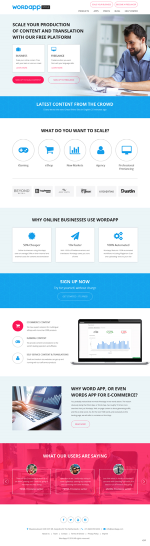 Web Design by pb for Wordapp B.V | Design: #19859614