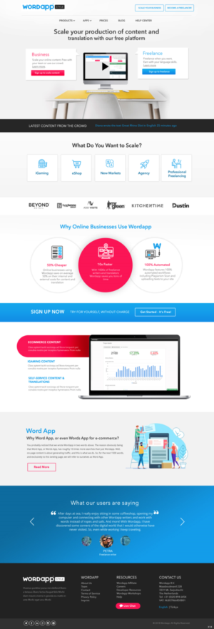 Web Design by pb for Wordapp B.V | Design: #19859615