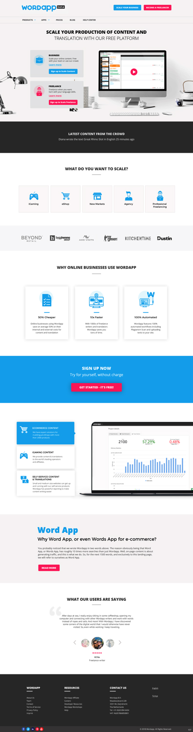 Web Design by pb for Wordapp B.V | Design #19859616